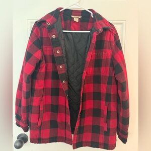 Duluth Trading Red and Black Plaid Jacket